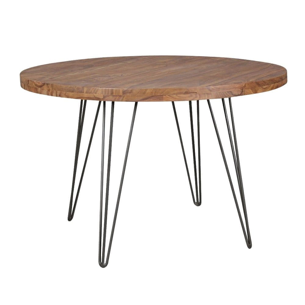 Bruxxi Jedálenský stôl Natu, 78 cm, masív Sheesham
